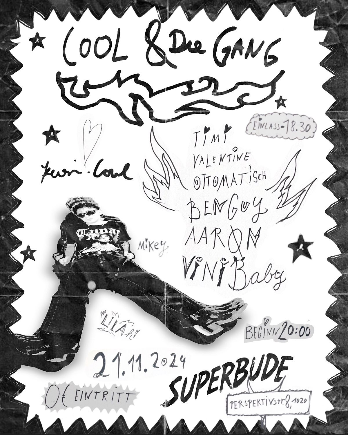 Kevin Cool & Die Gang Superbude Flyer